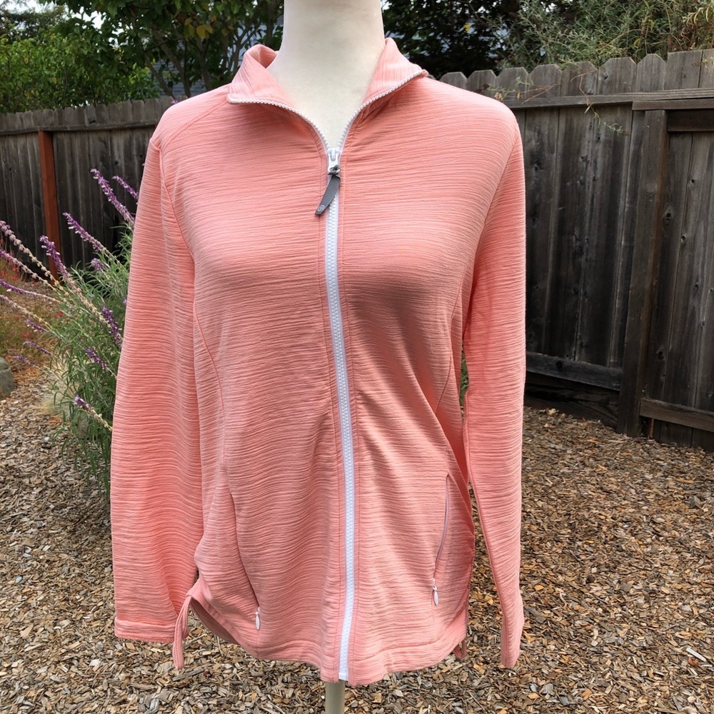 T by Talbots Peach Track Jacket - Size Medium